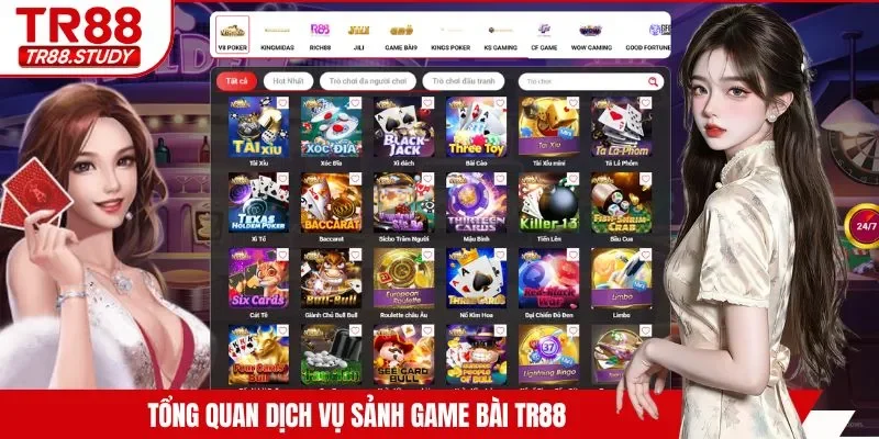 Tổng quan dịch vụ sảnh game bài TR88